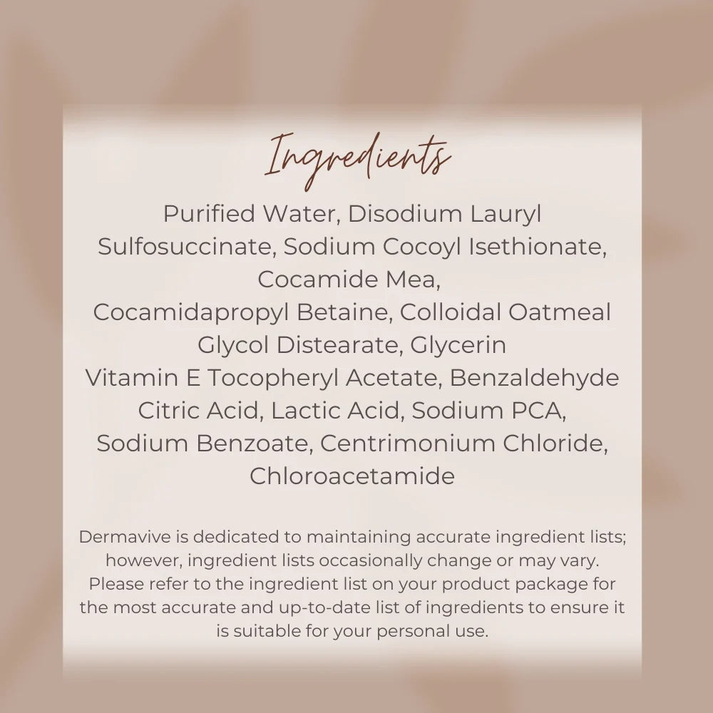 Dermavive Dry Scalp Shampoo, Dandruff Control, Hydrating and Moisturizing Shampoo for Dry Sensitive Scalp, 250ml