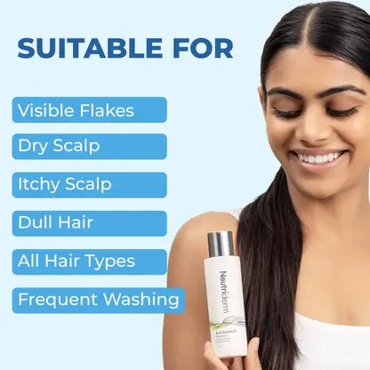 Neutriderm Anti-Dandruff Shampoo -Scalp Care & Neutriderm Moisturizing Lotion with Vitamin E for Dry Skin (120ml +125ml)