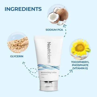 Neutriderm Pre-Makeup Skincare Combo, Vitamin E Moisturiser Lotion 125ml And Detox Cleanser - 120ml