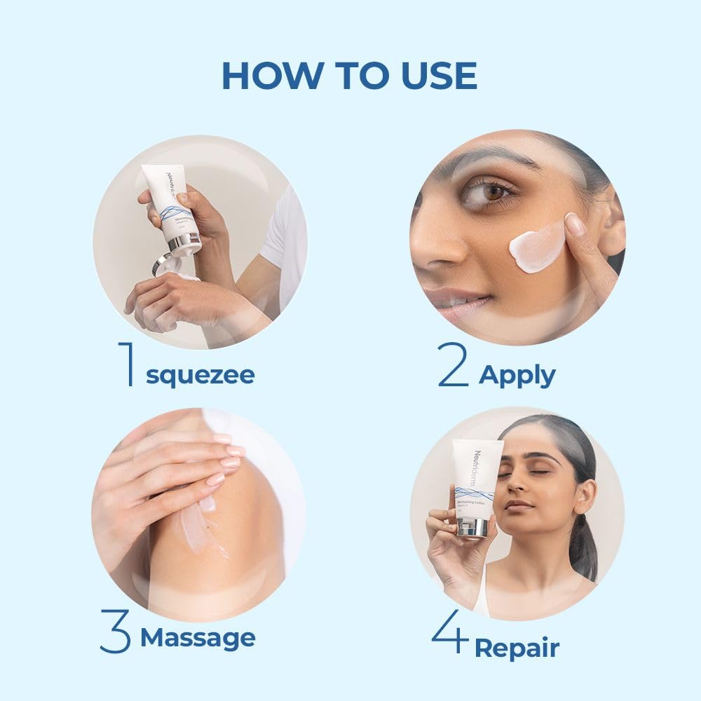 Neutriderm Skincare Combo – Vitamin E Moisturiser 125ml, Hydra Cleanser 120ml & Whitening Cream 50ml for Uneven Tone, Hydration & Nourishment (3-Piece Set)