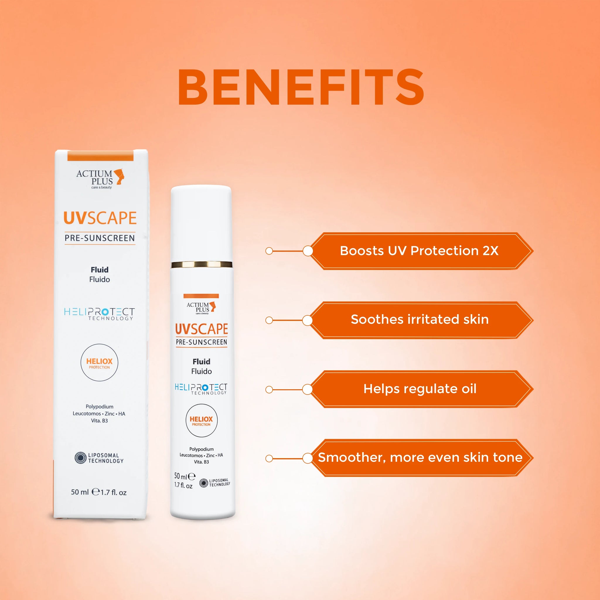 Actium Plus UVscape Pre-Sunscreen Fluid SPF 50 PA++++ | 50 ml