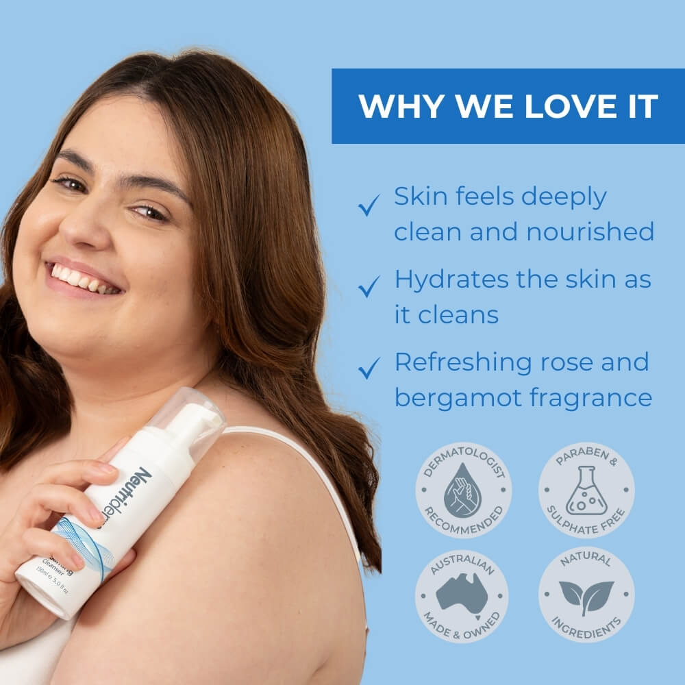 Neutriderm Foaming Cleanser Face Wash For Dry Skin: Ultra Hydrating Facial Cleanser With Niacinamide, Vitamin C, Provitamin B5 Cleansing Foam - Facial Wash Removes Makeup & Impurities - 150ml