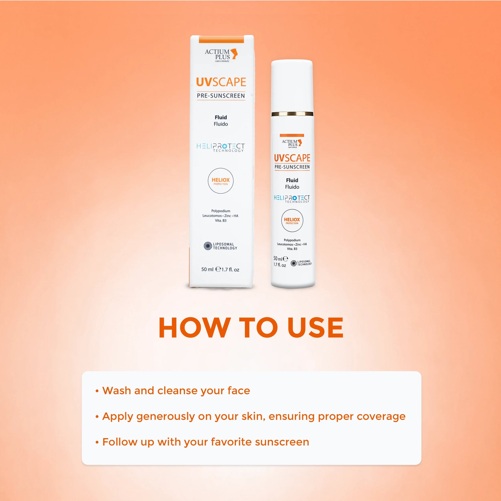 Actium Plus UVscape Pre-Sunscreen Fluid SPF 50 PA++++ | 50 ml