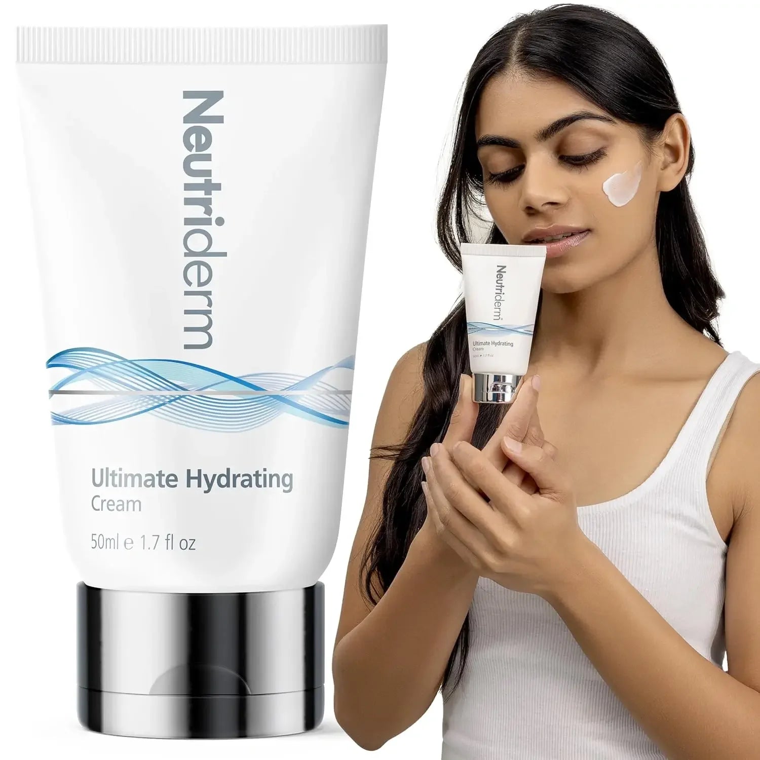 Neutriderm Ultimate Hydrating Moisturizer Face Cream with Vitamin E, Rice & Wheat Protein, Hydrating Face Moisturizer for Sensitive Skin & Anti-Aging, Dry Skin Face Moisturizer for Women & Men - 50ml