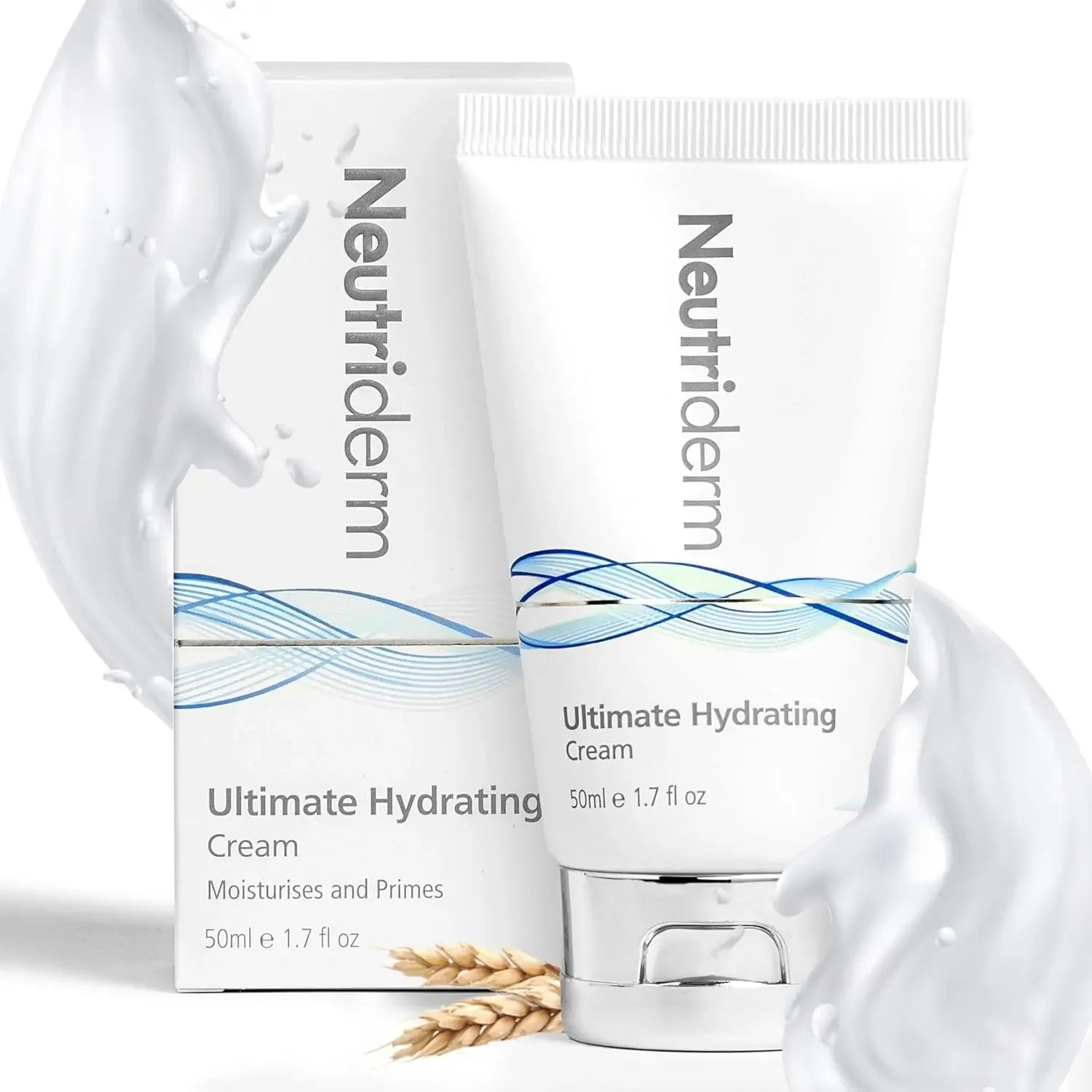 Neutriderm Ultimate Hydrating Moisturizer Face Cream with Vitamin E, Rice & Wheat Protein, Hydrating Face Moisturizer for Sensitive Skin & Anti-Aging, Dry Skin Face Moisturizer for Women & Men - 50ml