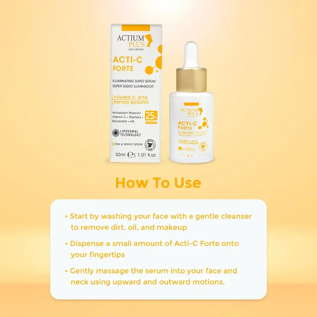 Lightweight and non-sticky texture of Actium Plus ACTI-C Forte Serum 30ml
