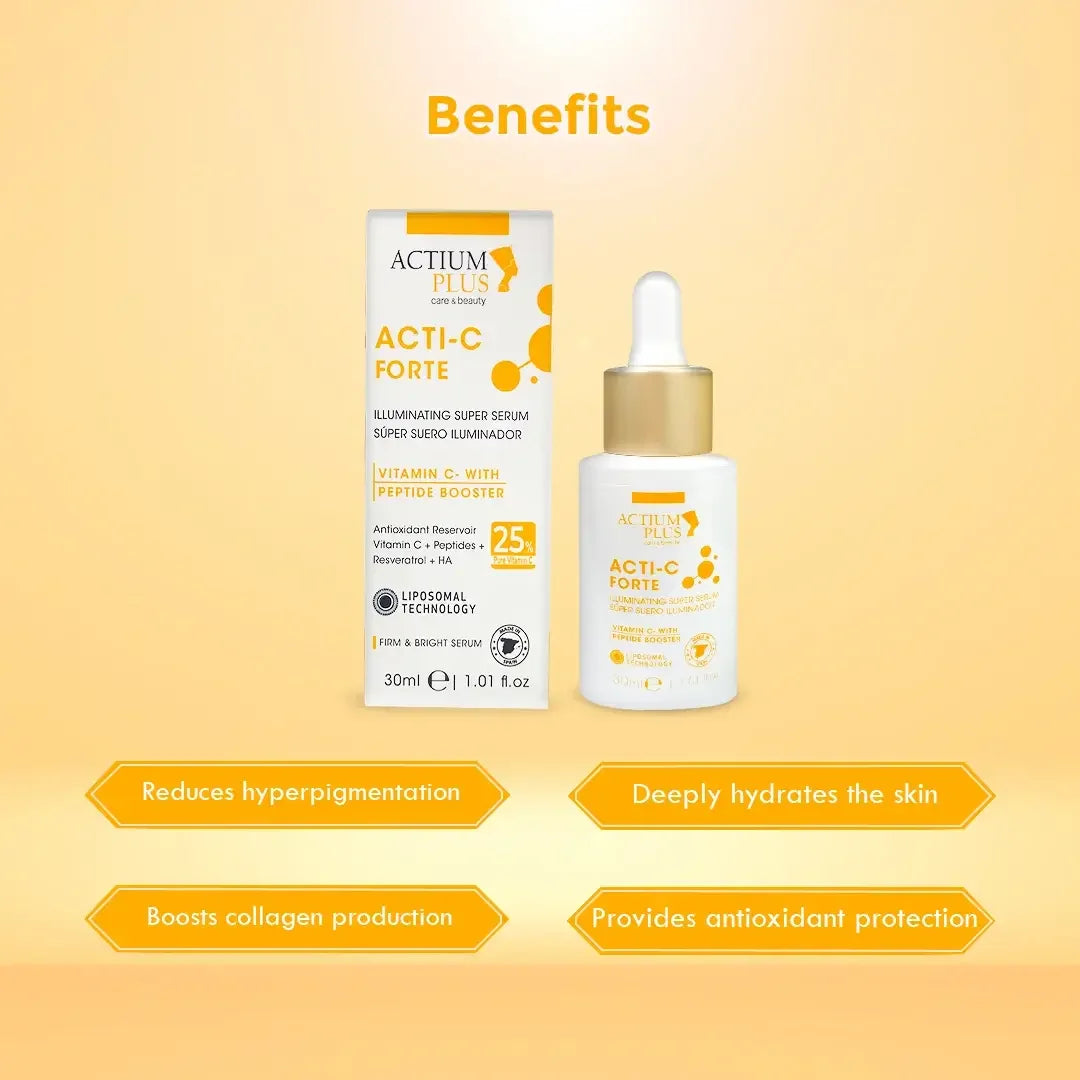 Vitamin C brightening serum for glowing skin – Actium Plus ACTI-C Forte Serum 30ml