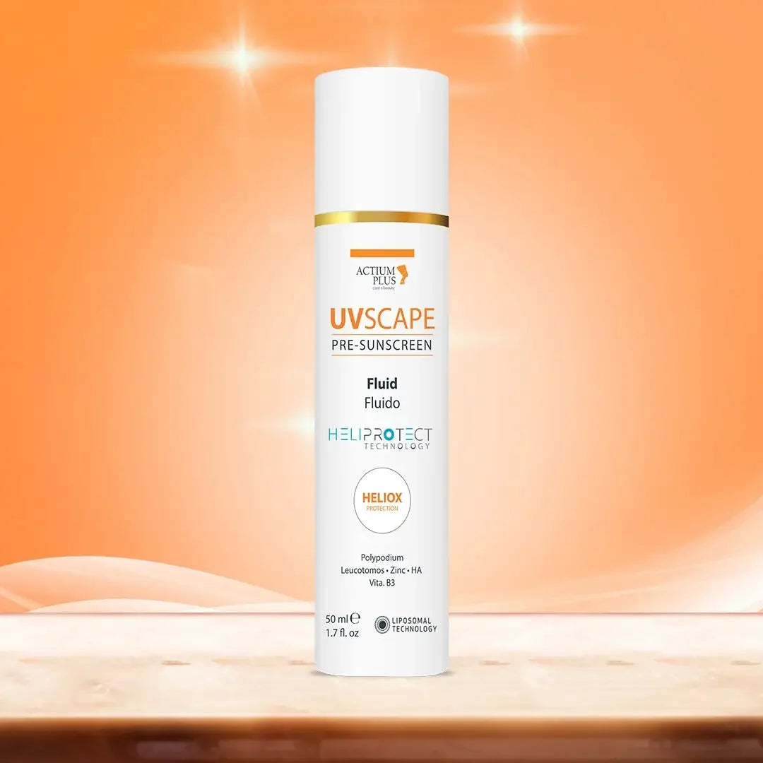 Actium Plus UVSCAPE Pre-Sunscreen Fluid front view – lightweight pre-sunscreen fluid for sun protection
