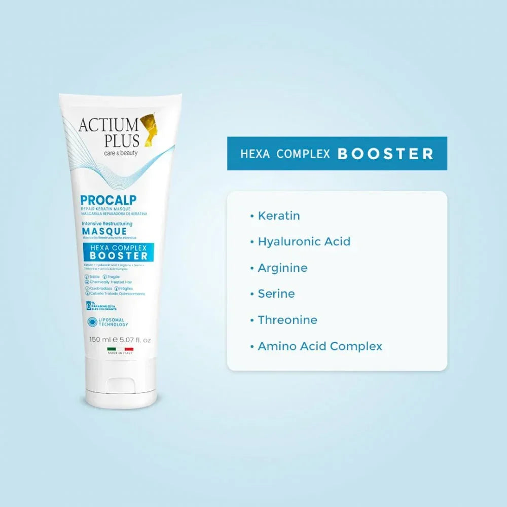 Actium Plus Procalp Masque Hexa Complex Booster On A Light Blue