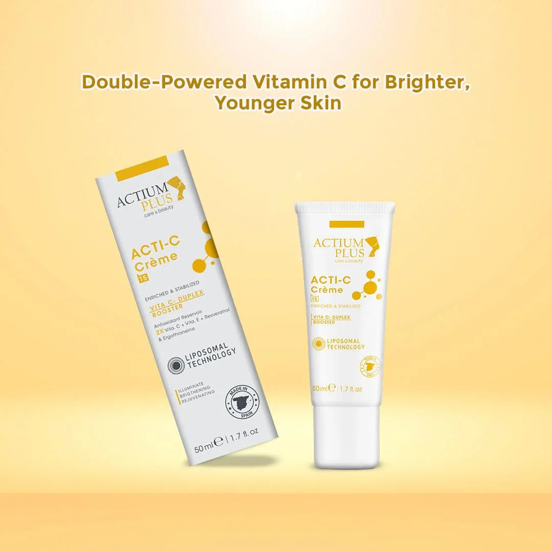 Visible skin brightening results after using Actium Plus ACTI-C Cream regularly