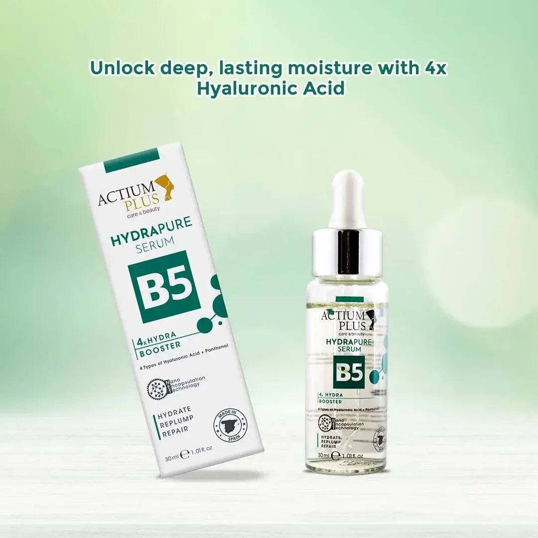 Applying Actium Plus Hydrapure B5 Serum 30ml on ski