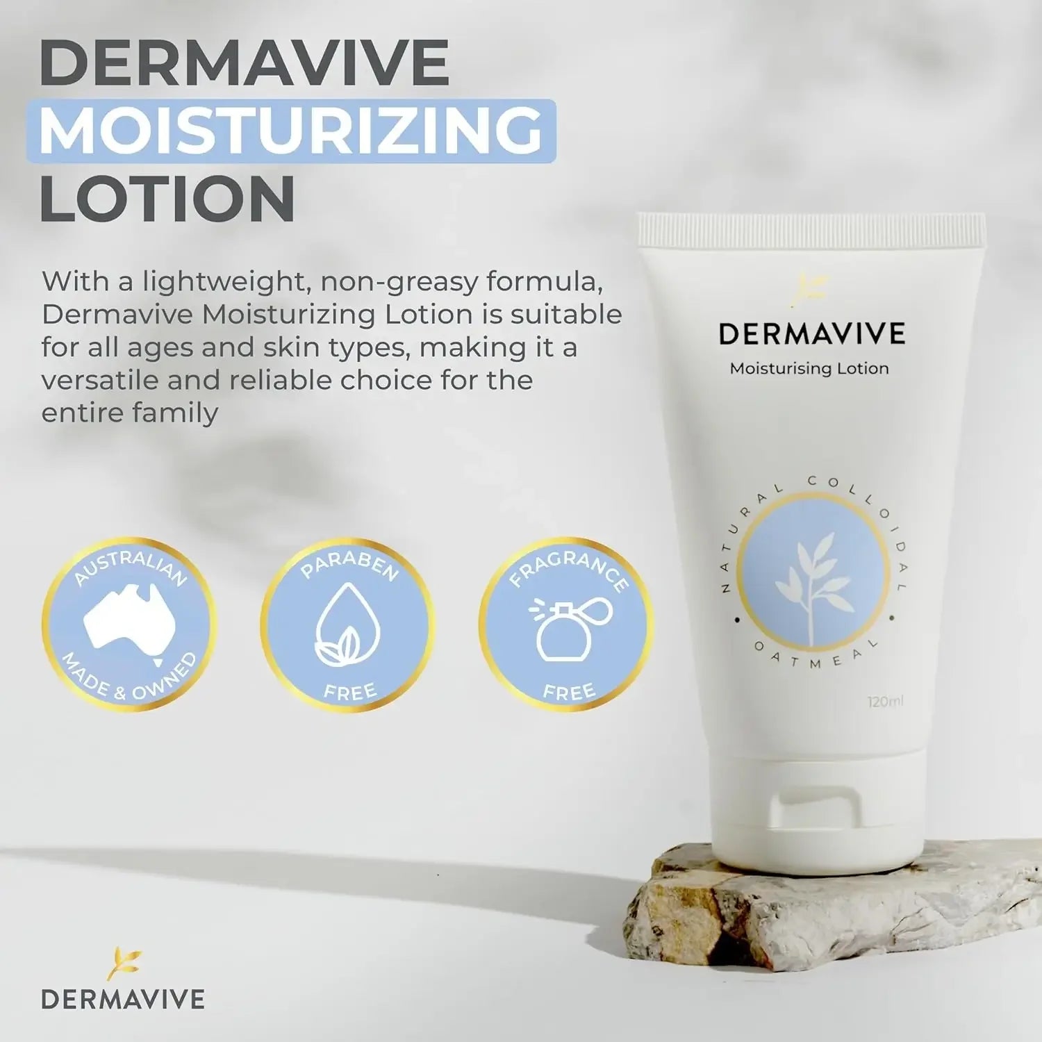 Dermavive Moisturising Lotion 120ml – genuine seal / authenticity label”