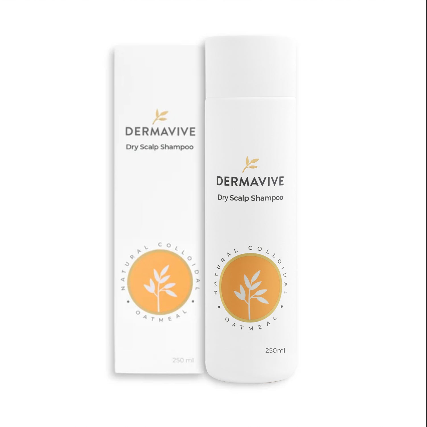 Dermavive Dry Scalp Shampoo, Dandruff Control, Hydrating and Moisturizing Shampoo for Dry Sensitive Scalp, 250ml
