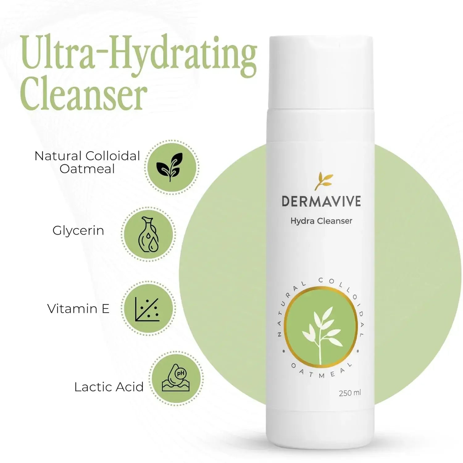 Dermavive Hydra Cleanser side angle shot