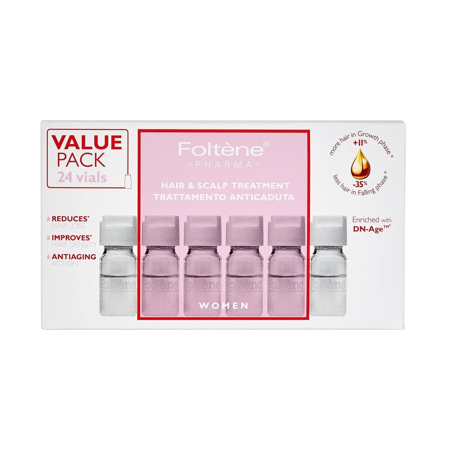 Foltene Pharma Hair & Scalp Treatment For Women (24 Vials)