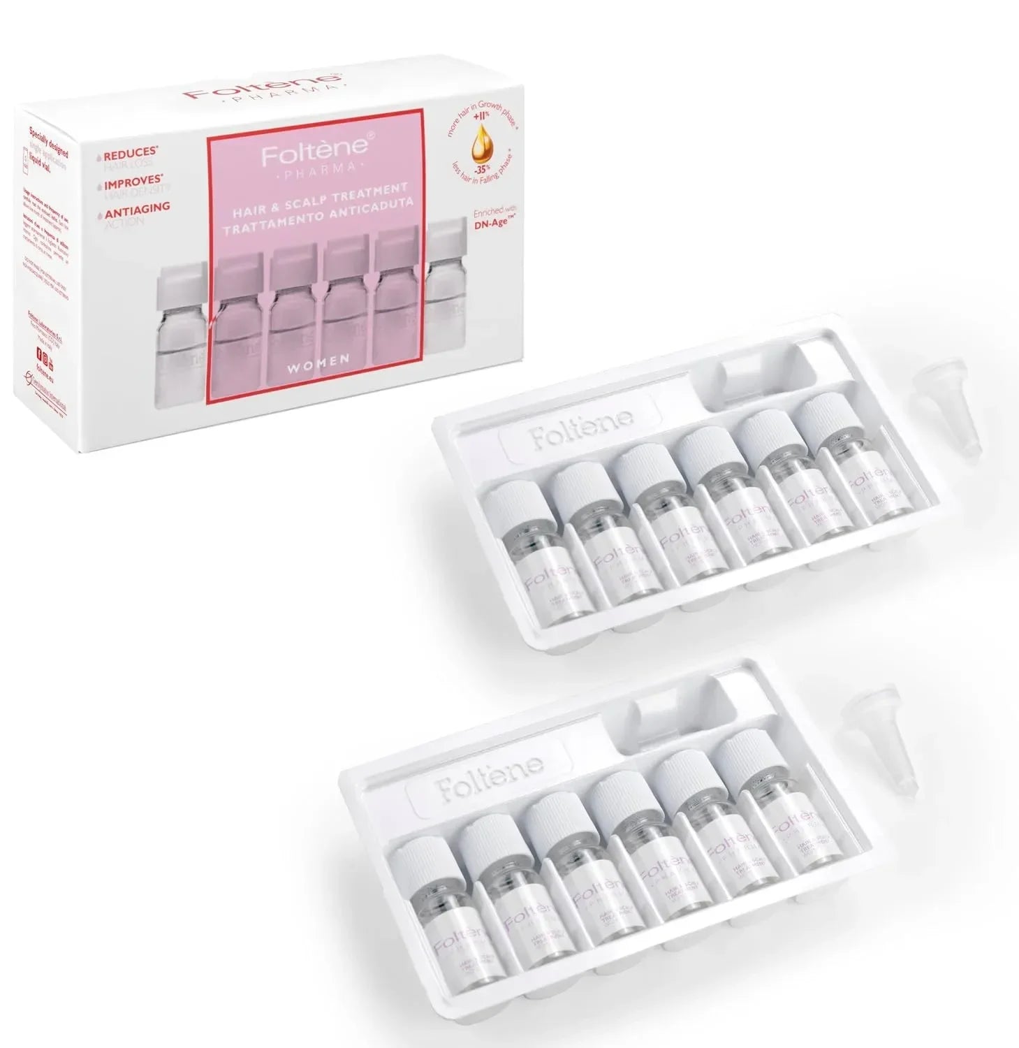 Foltene Pharma Hair & Scalp Treatment For Women (12 Vials)