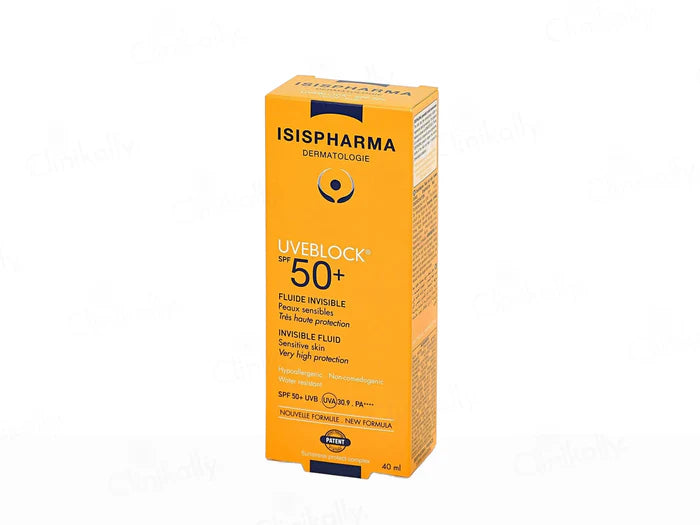 Isispharma UVE Block SPF 50+ Invisible Fluid | For Sensitive Skin 40ml