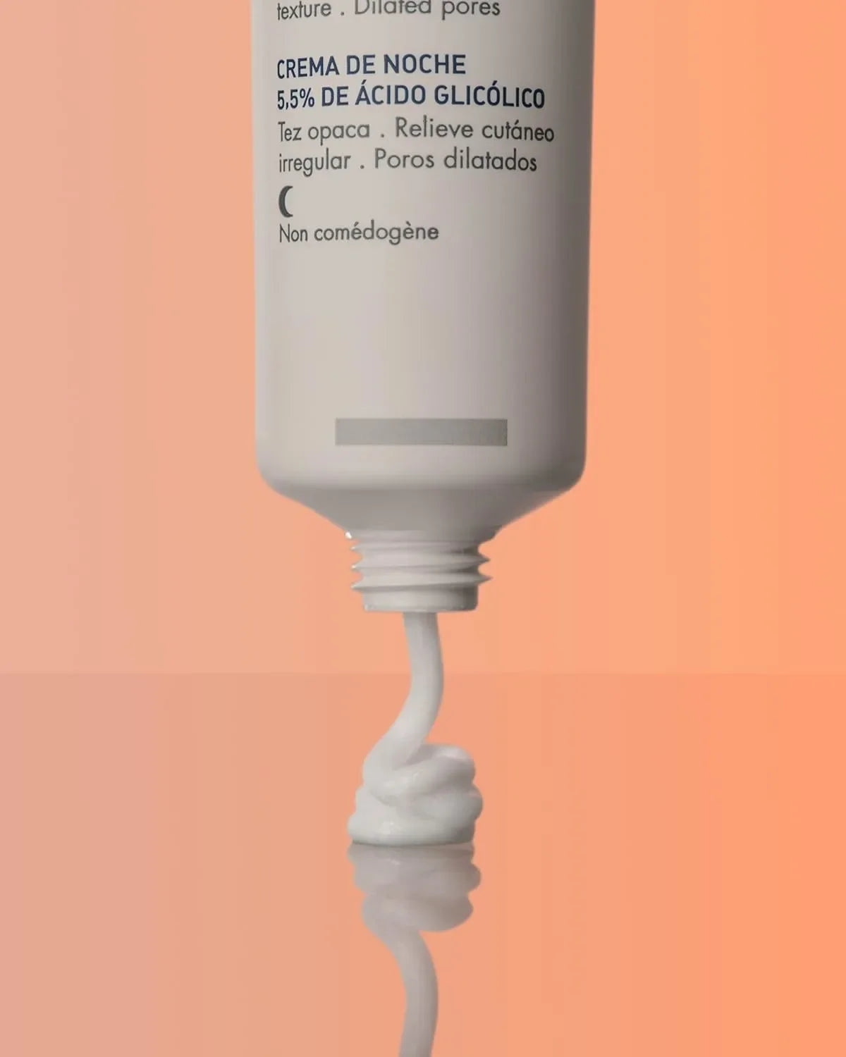 Cosmetic bottle with a white cream