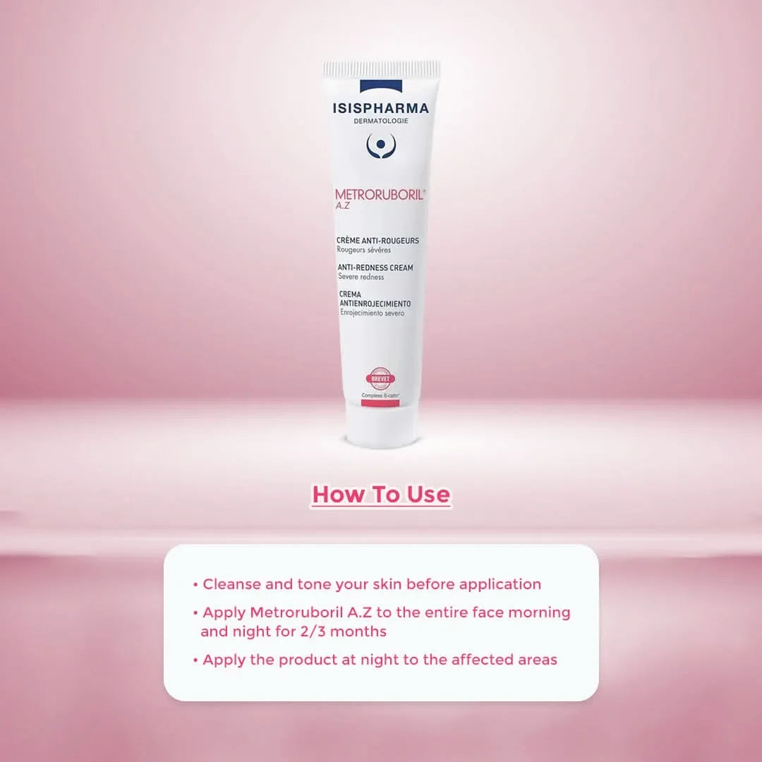 Isispharma Metroruborib cream tube with usage instructions.