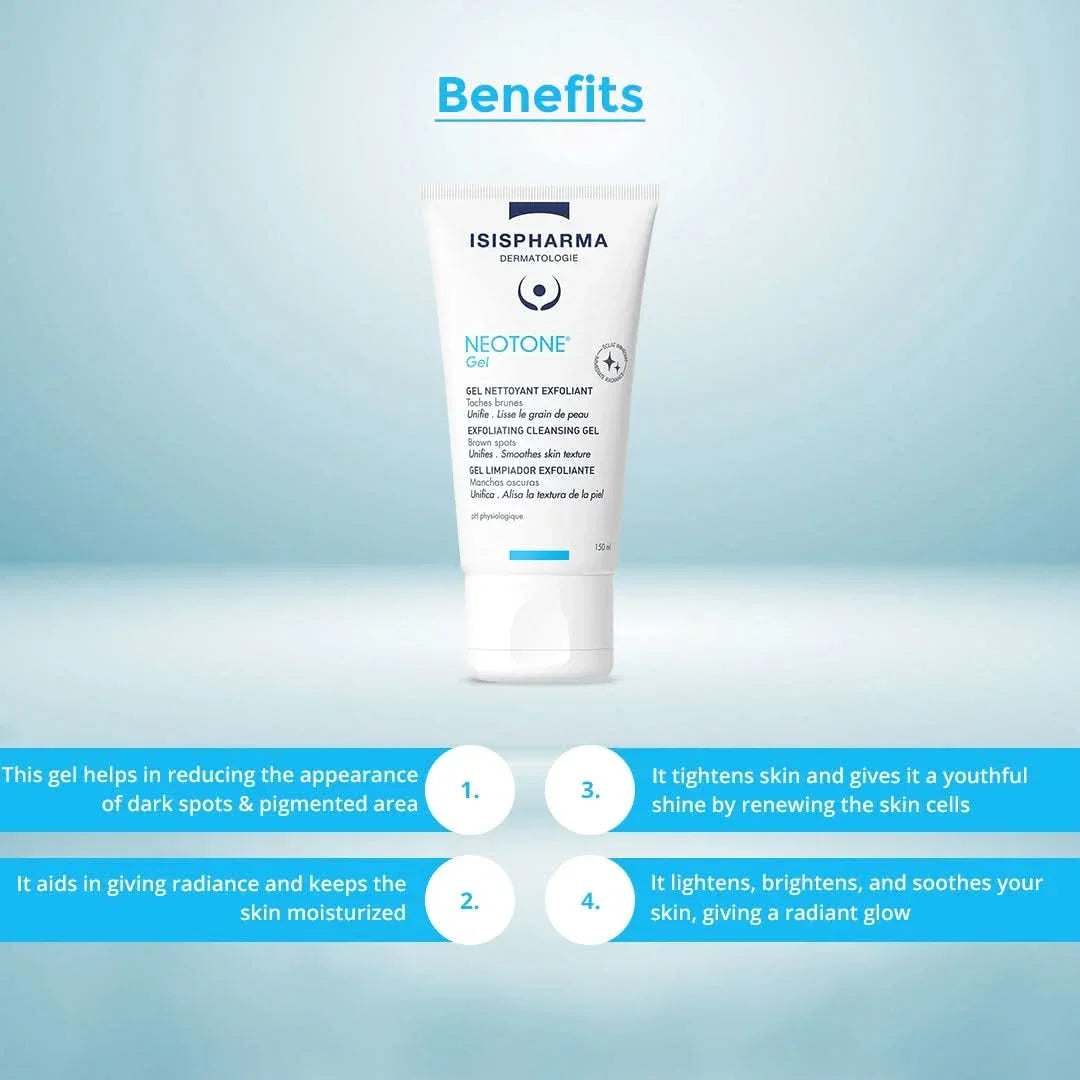 ISIPharma Neotone gel tube with benefits listed 