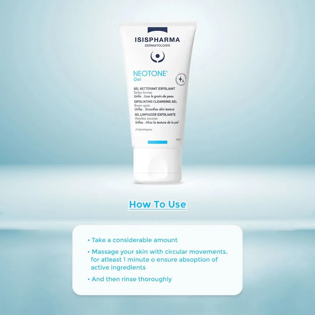 sispharma Neotone Exfoliating Cleansing Gel 150 ml - How to use