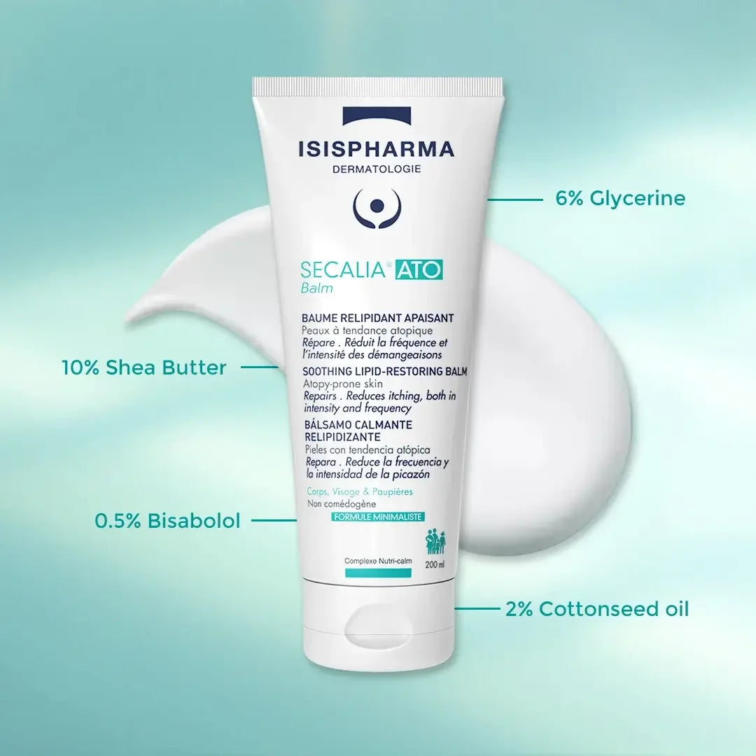 ISISPHARMA SECALIA ATO balm 200ml with labeled ingredients