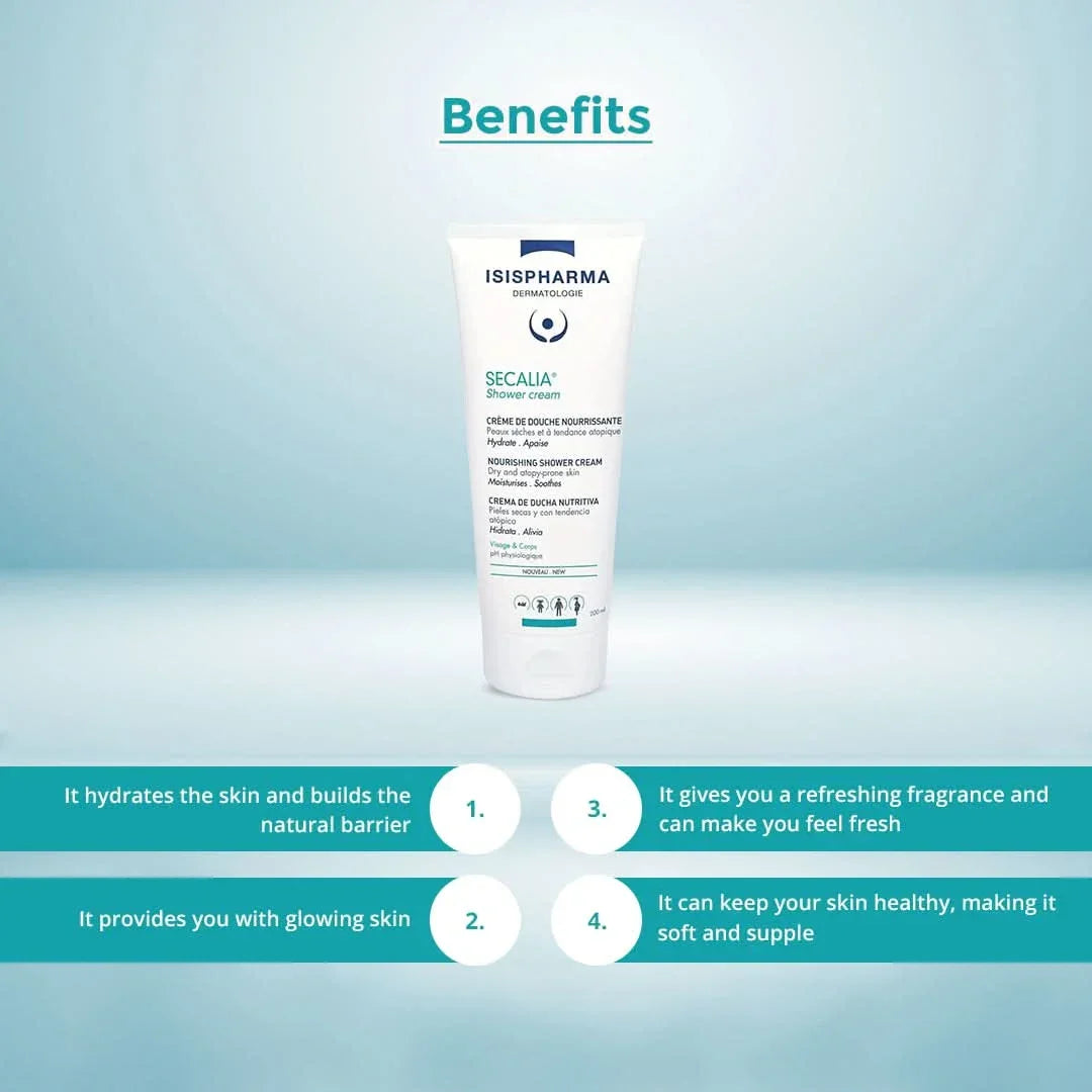 Isispharma Secalia cream tube with benefits listed