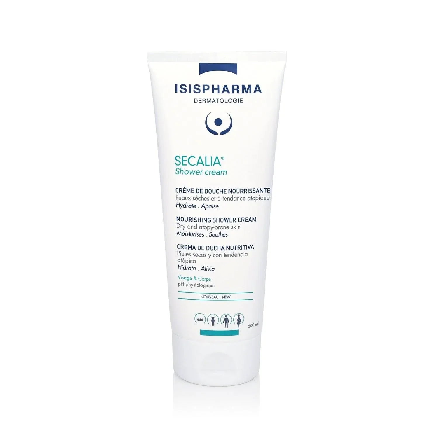 Isispharma Secalia shower cream on a white background
