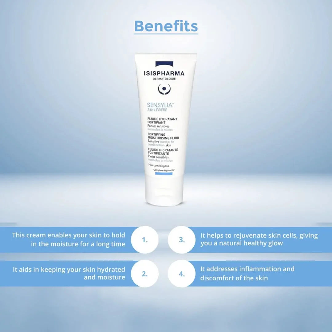 Isispharma Sensylia 24h Legere Fortifying Moisturising Fluid 40ml