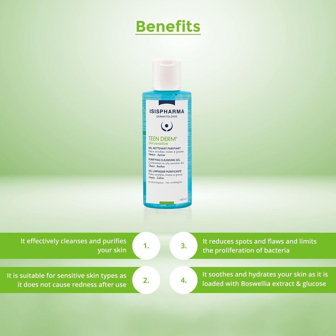 Isispharma Teen Derm Sensitive Purifying Cleansing Gel 100ml