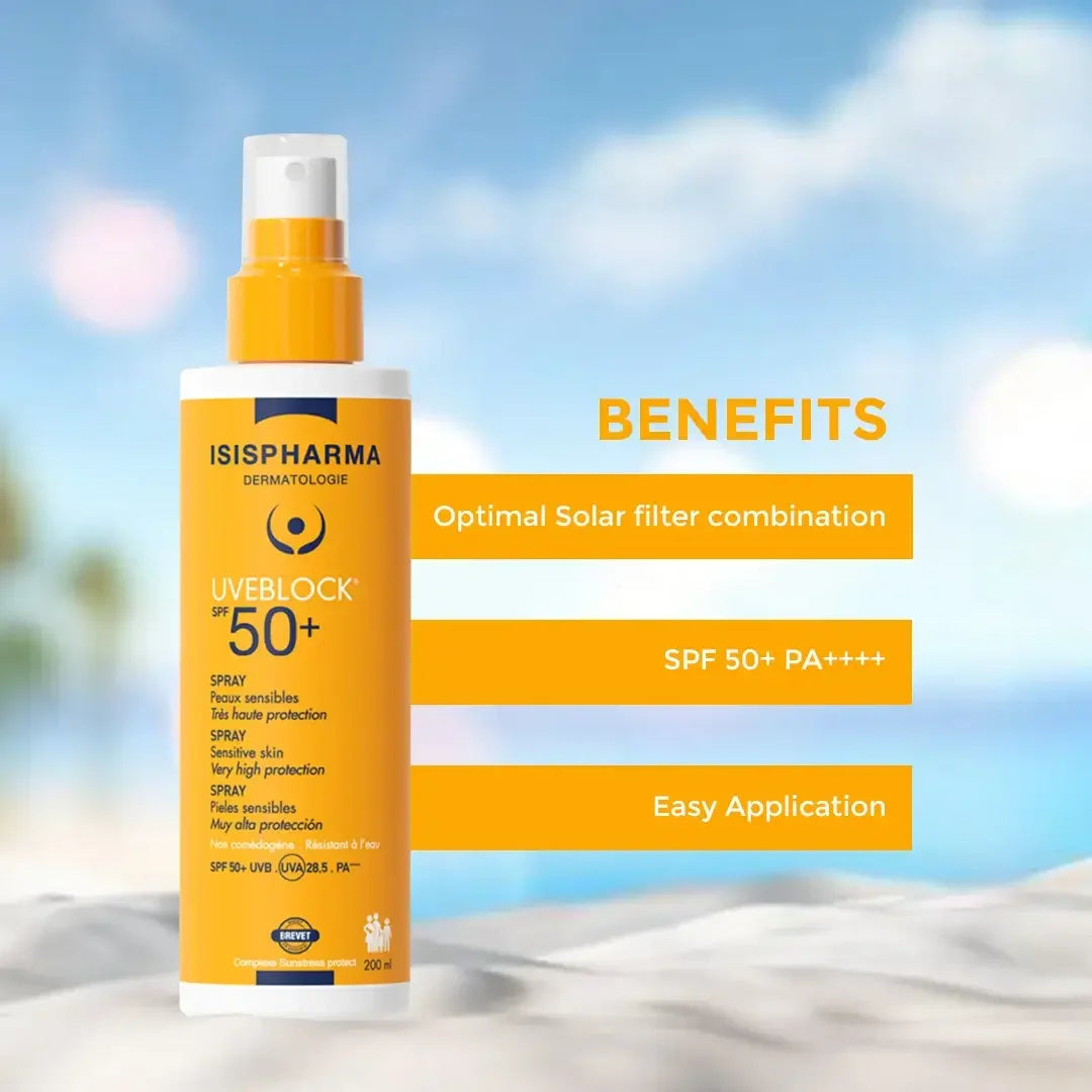 Isispharma UVE Block SPF50+ Adult Spray - Benefits
