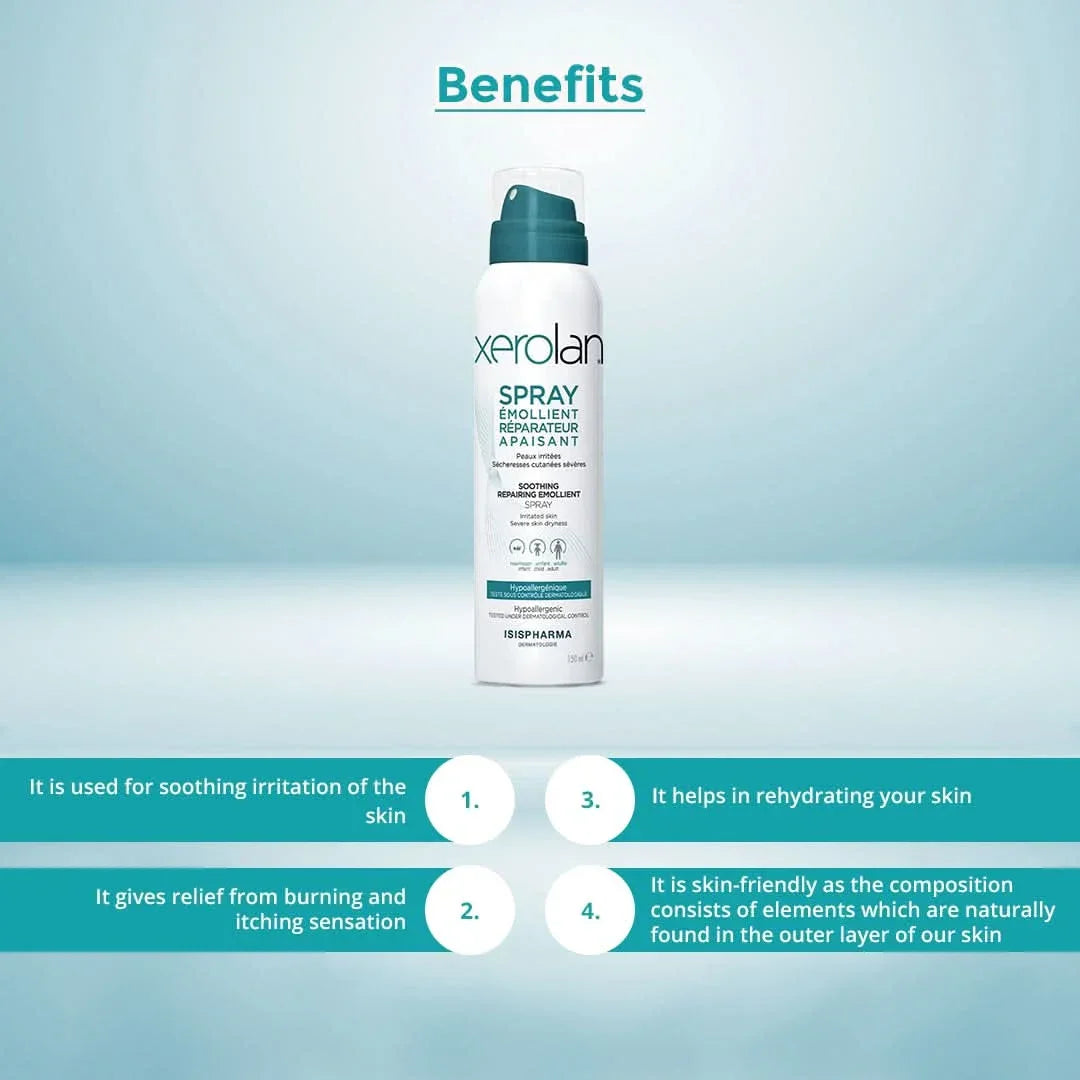 Isispharma Xerolan Soothing Repairing Emollient Spray 150ml