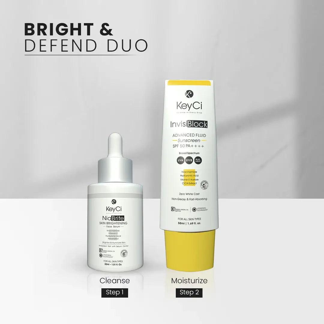 sunscreen and serum for sensitive skin