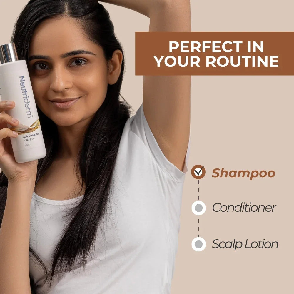 Neutriderm Hair Enhancer Shampoo Rountine 