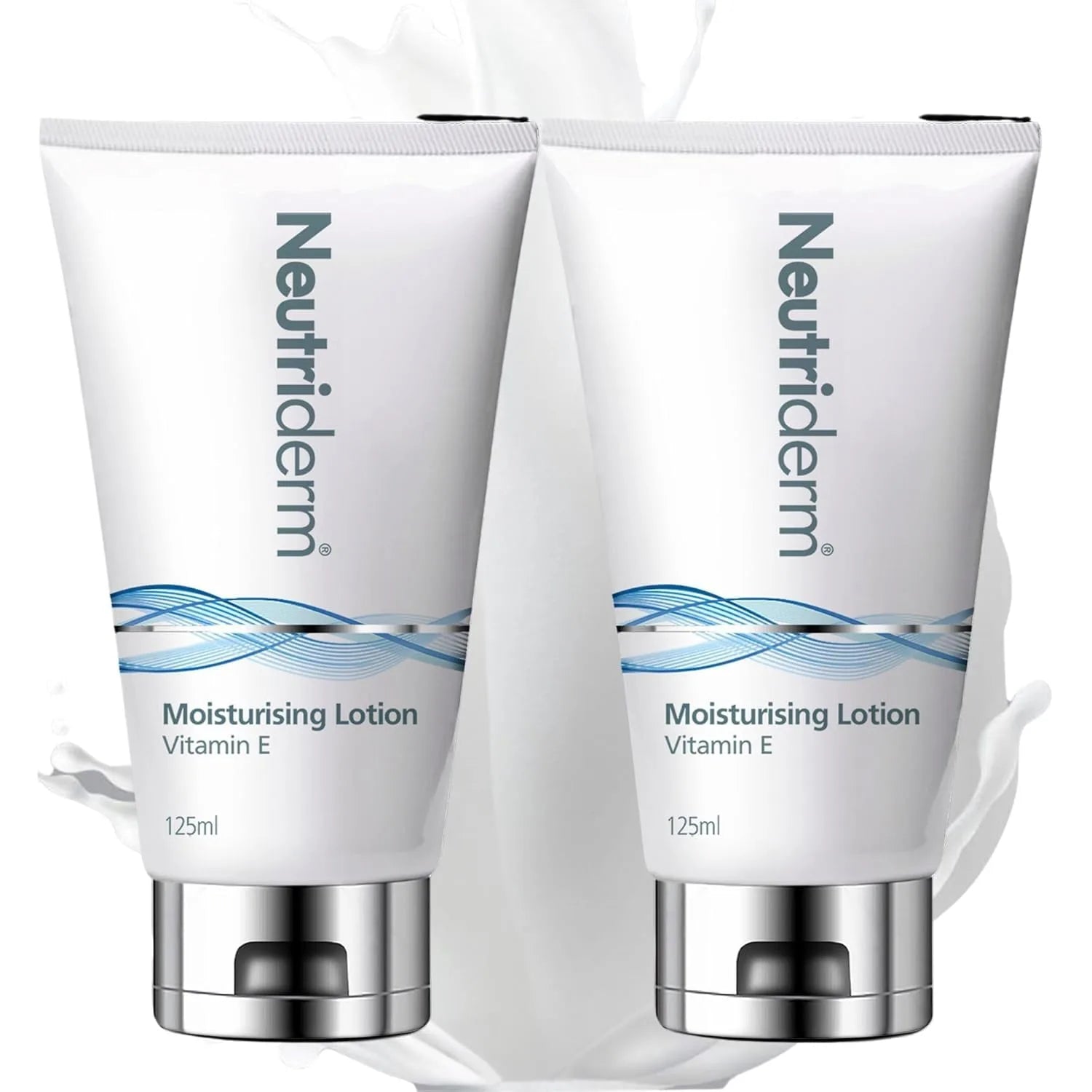 Neutriderm Moisturising Face & Body Lotion For Dry, Aging, Wrinkles, Acne, Red Skin With Vitamin E 125ml (Pack of 2)
