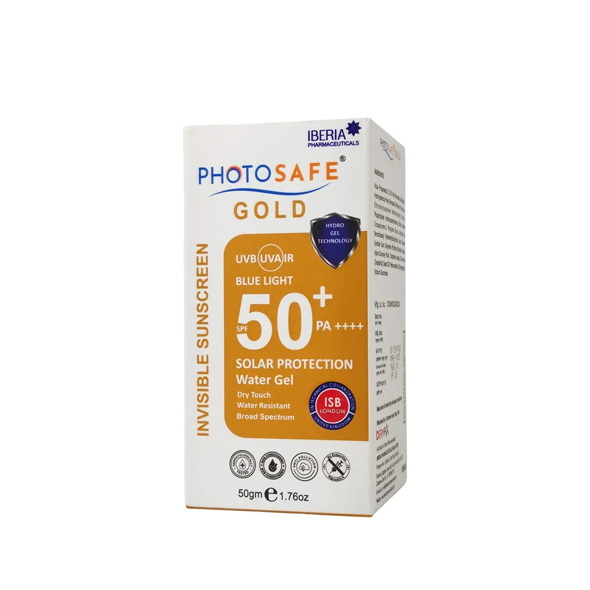 Photosafe Gold Invisible Sunscreen Gel 50gm