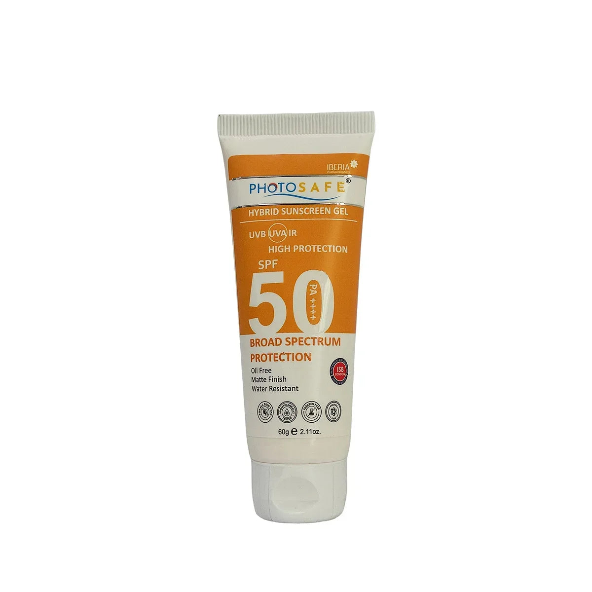 Tube of Photosafe sunscreen gel with SPF 50
