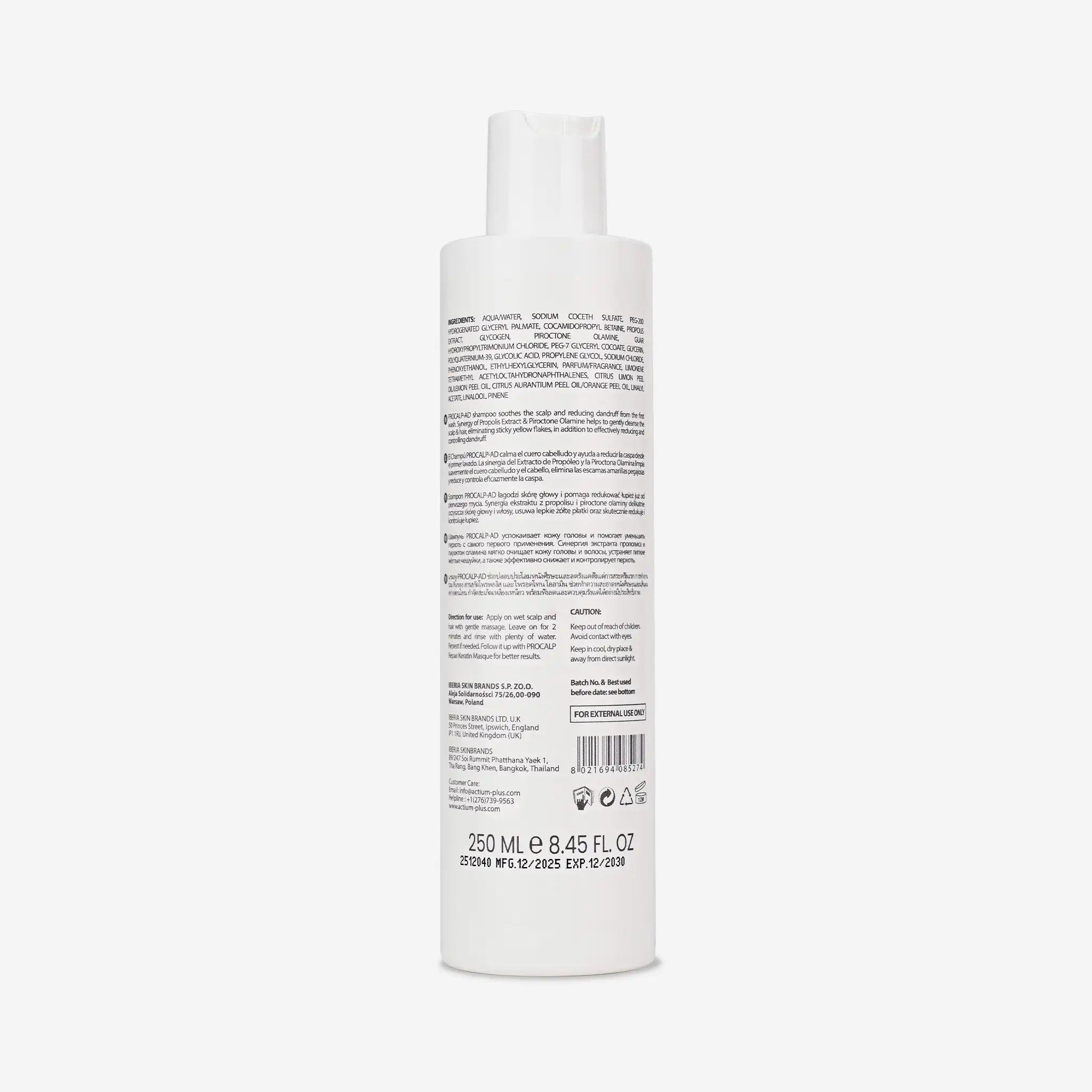 Procalp AD Shampoo-2 Back Side