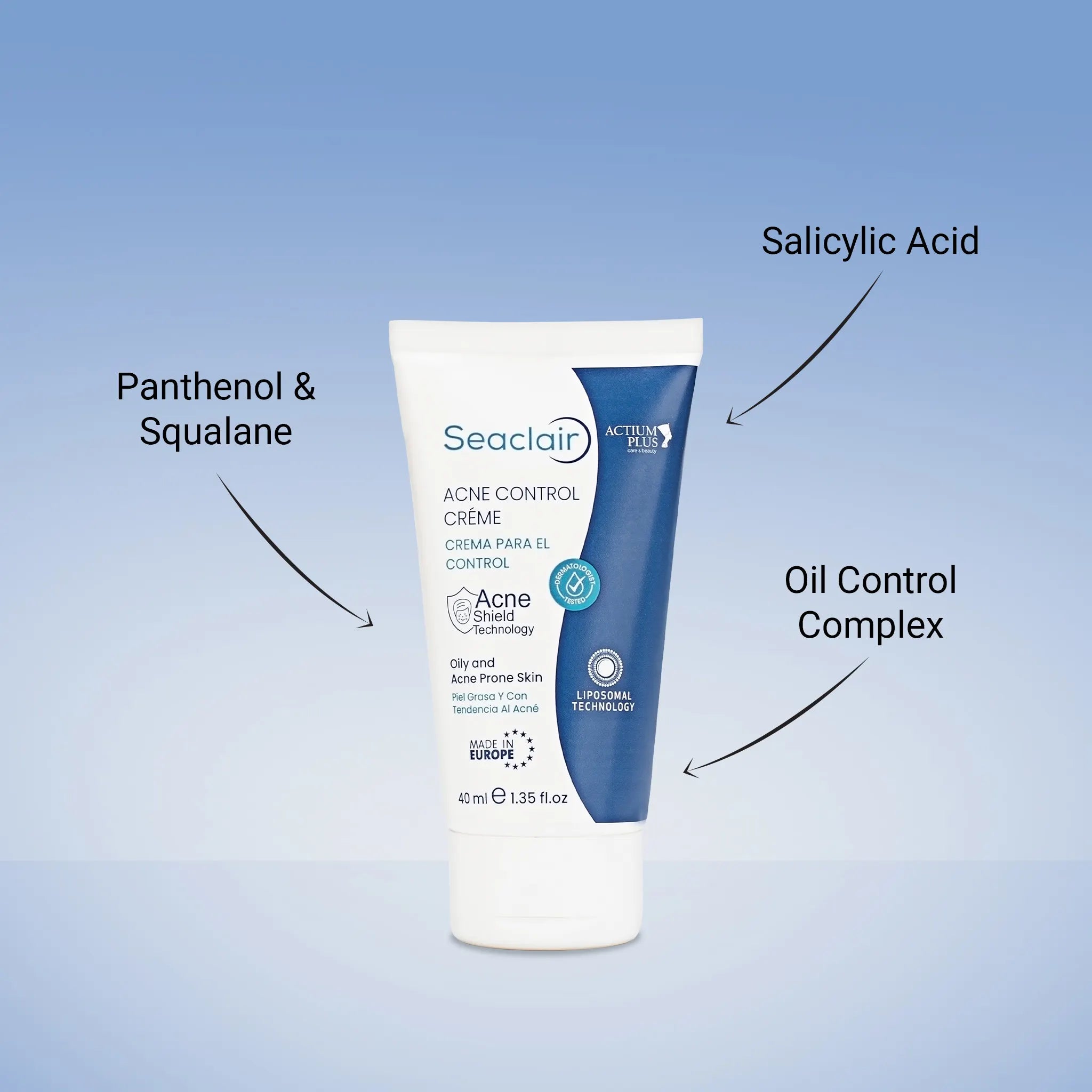 Actium Plus Seaclair Acne Control Crème 40ml