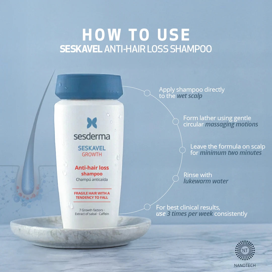 Sesderma Seskavel Hair Antihair Loss Shampoo New 250ml