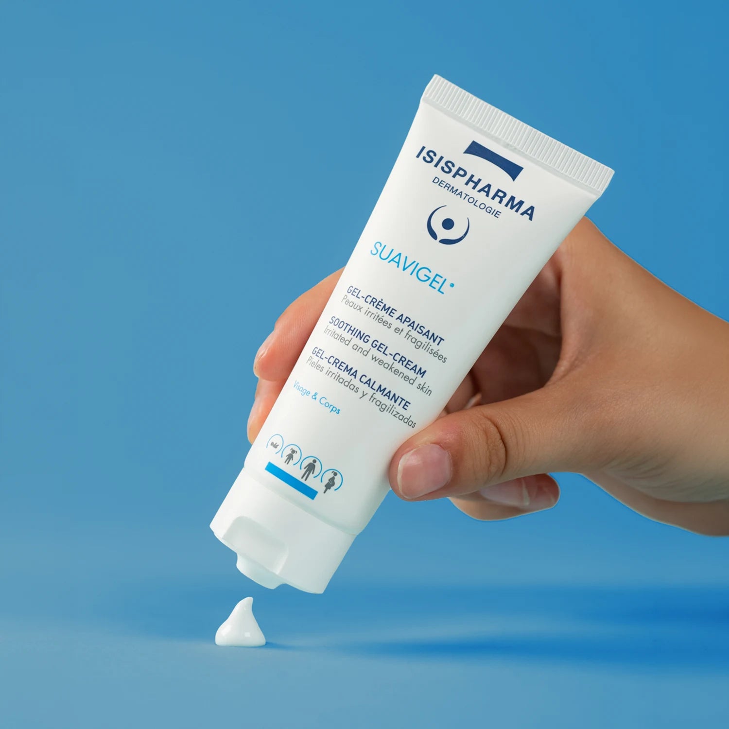 Isispharma Suavigel Gel Cream | Soothing & Repairing Moisturizer for Irritated, Sensitive, or Damaged Skin 40ml