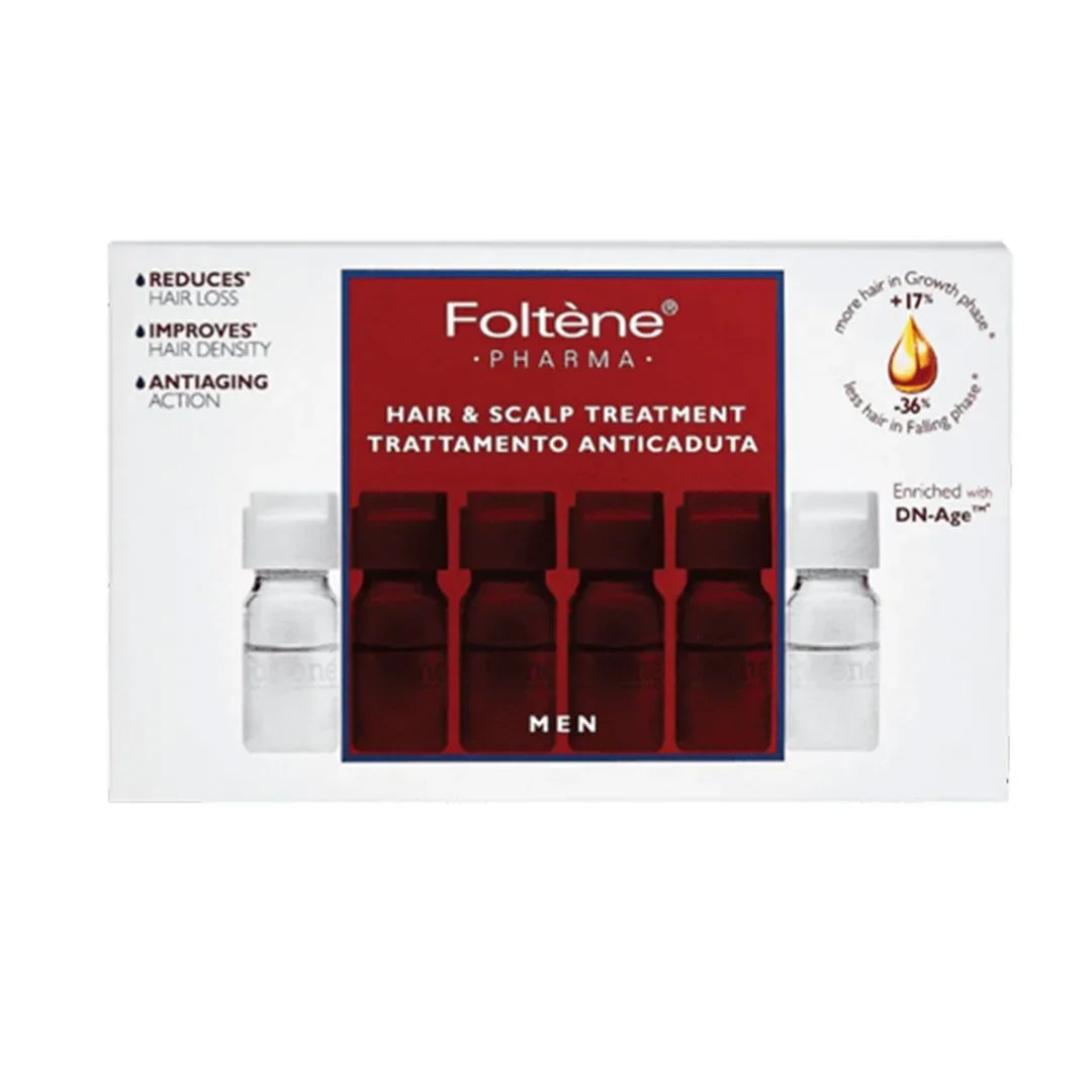 Foltene Pharma Hair & Scalp Treatment for Men Value Pack (12 Vials)