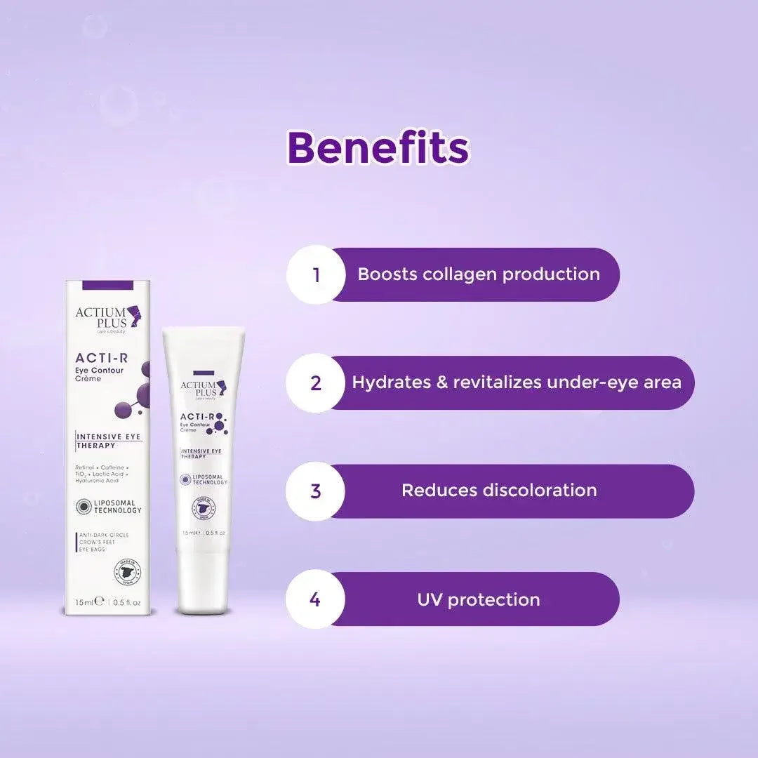 How to apply Actium Plus Acti-R Eye Contour Creme around eyes