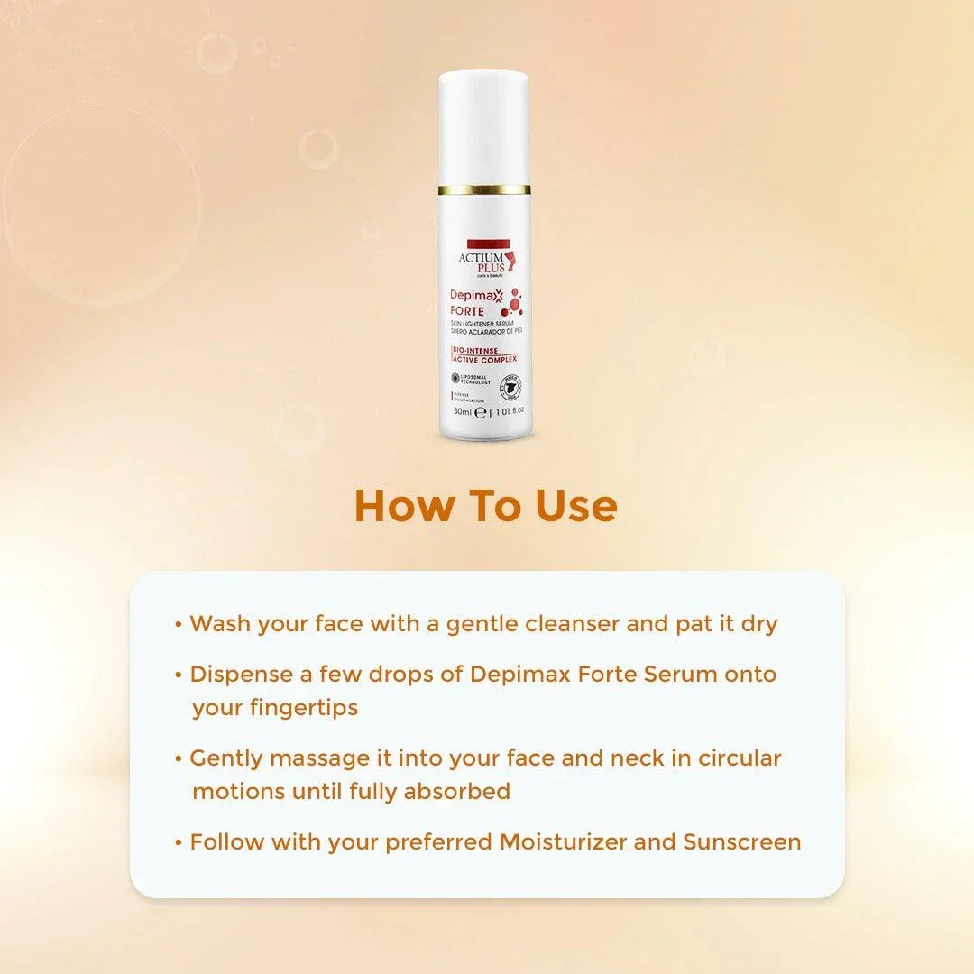 How to apply Actium Plus Depimax Forte Serum – Daily skin care routine step