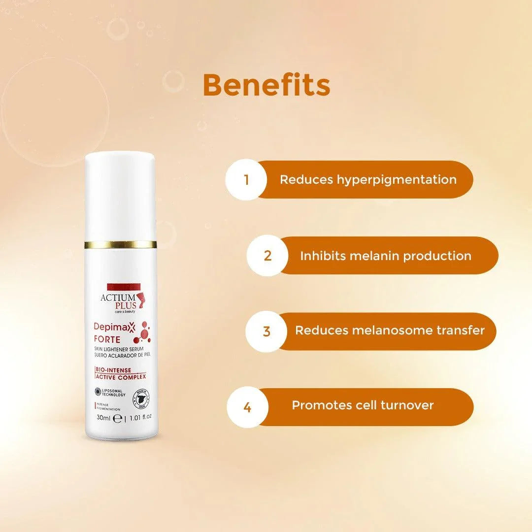 Lightweight serum texture of Actium Plus Depimax Forte Serum for glowing skin