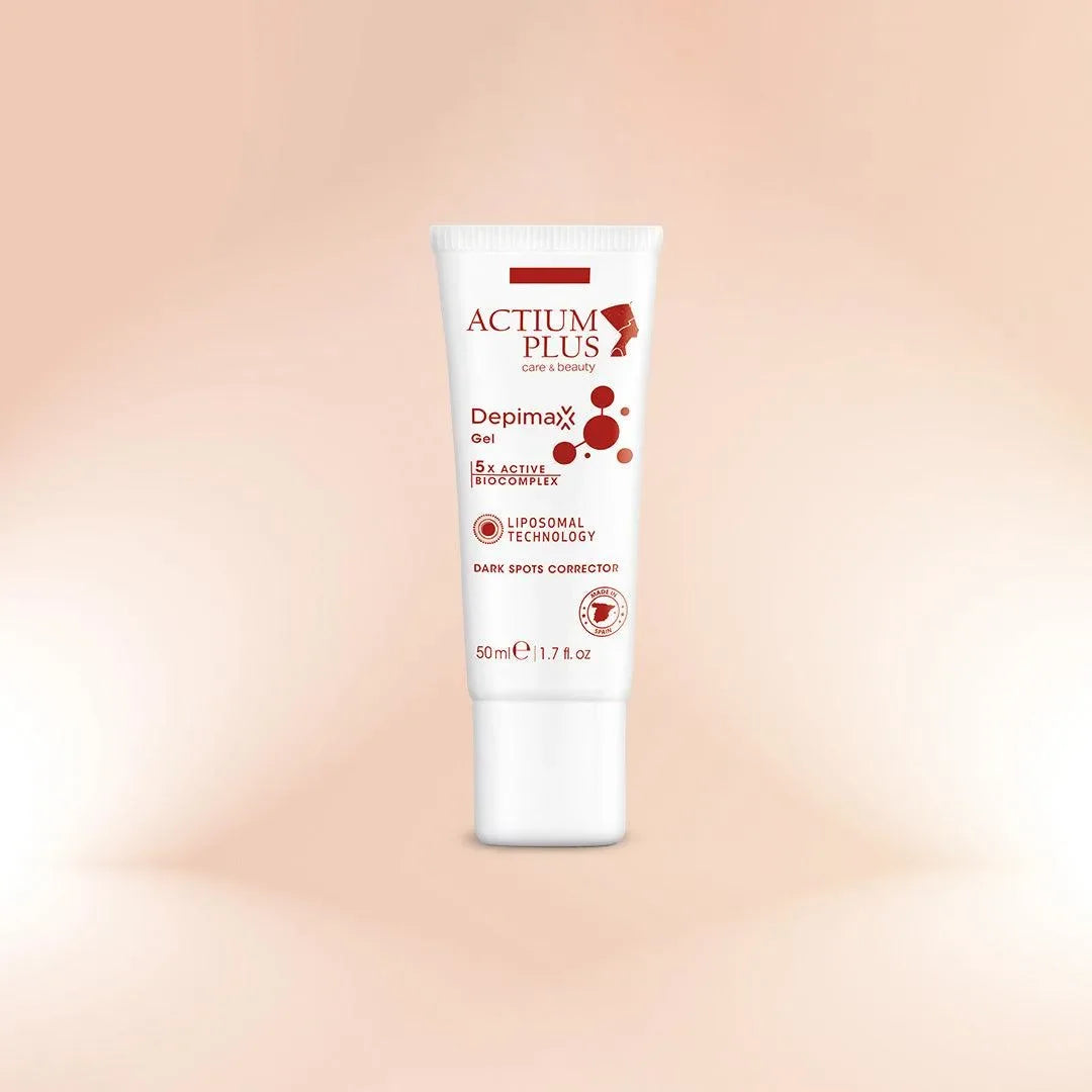 Applying Actium Plus Depimax Gel on Face for Bright Skin