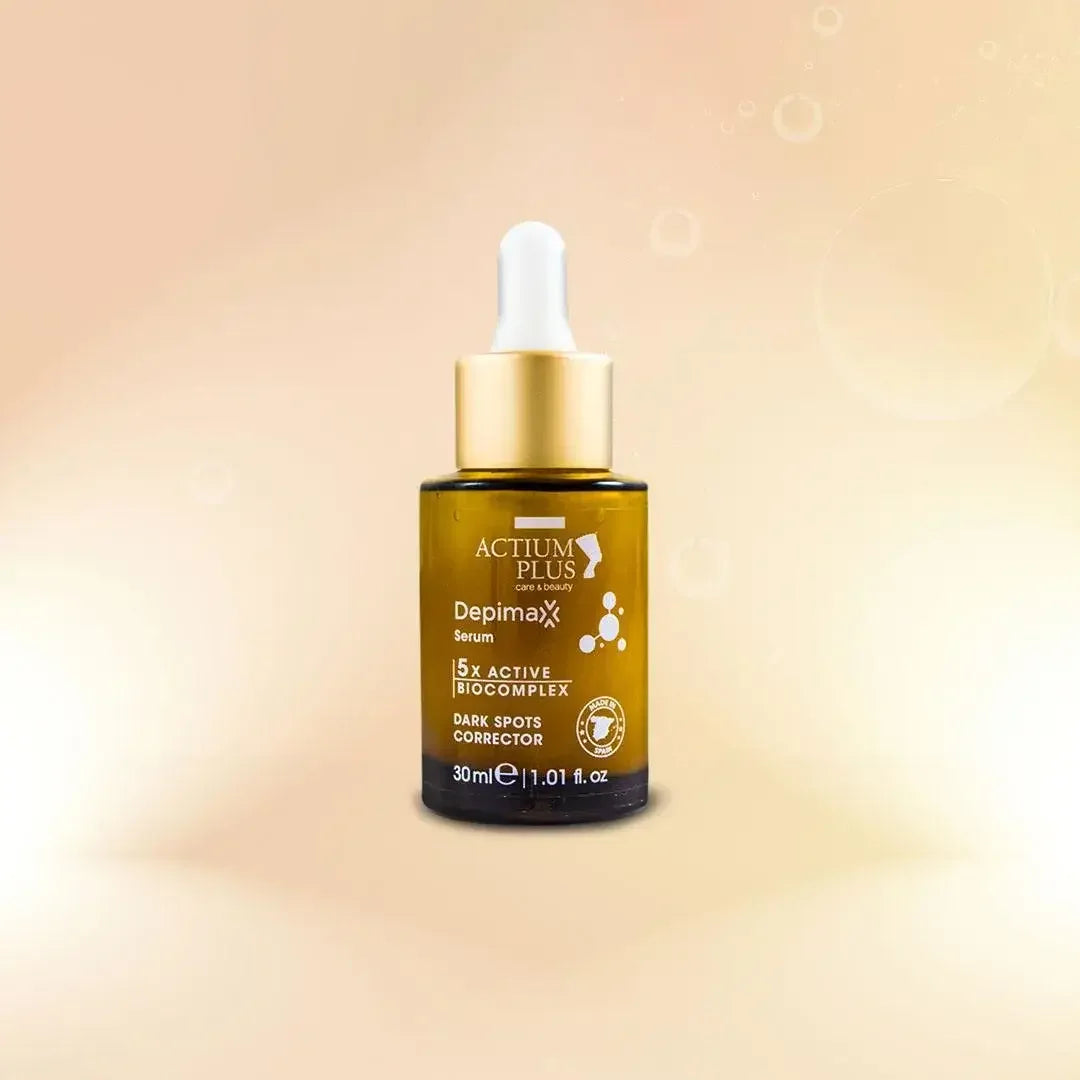Front view of Actium Plus Depimax Serum 30ml packaging