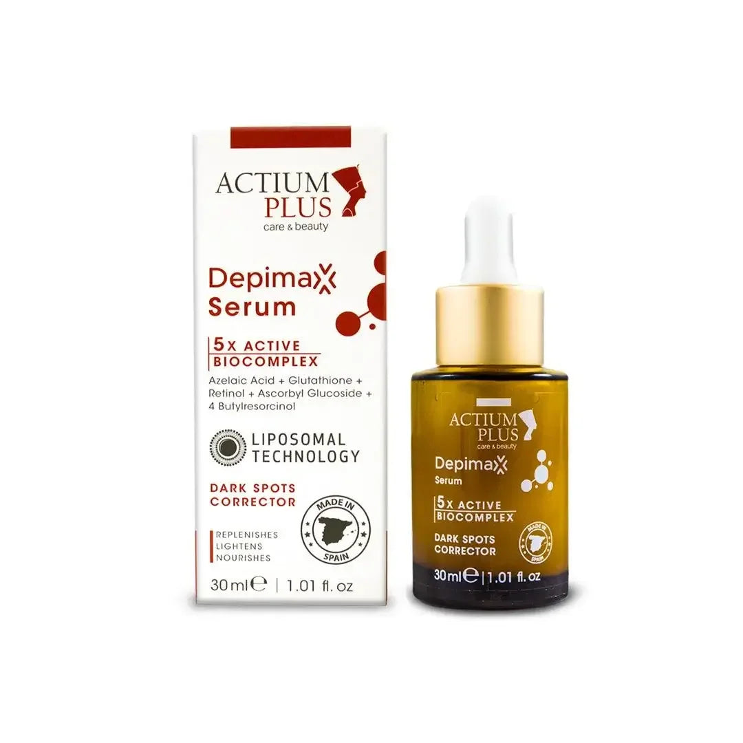 Serum dropper and bottle of Actium Plus Depimax Serum 30ml