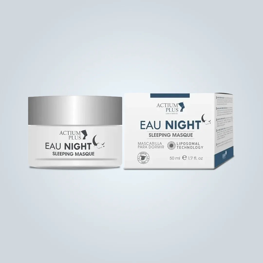 Actium Plus Eau Night sleeping masque jar and box
