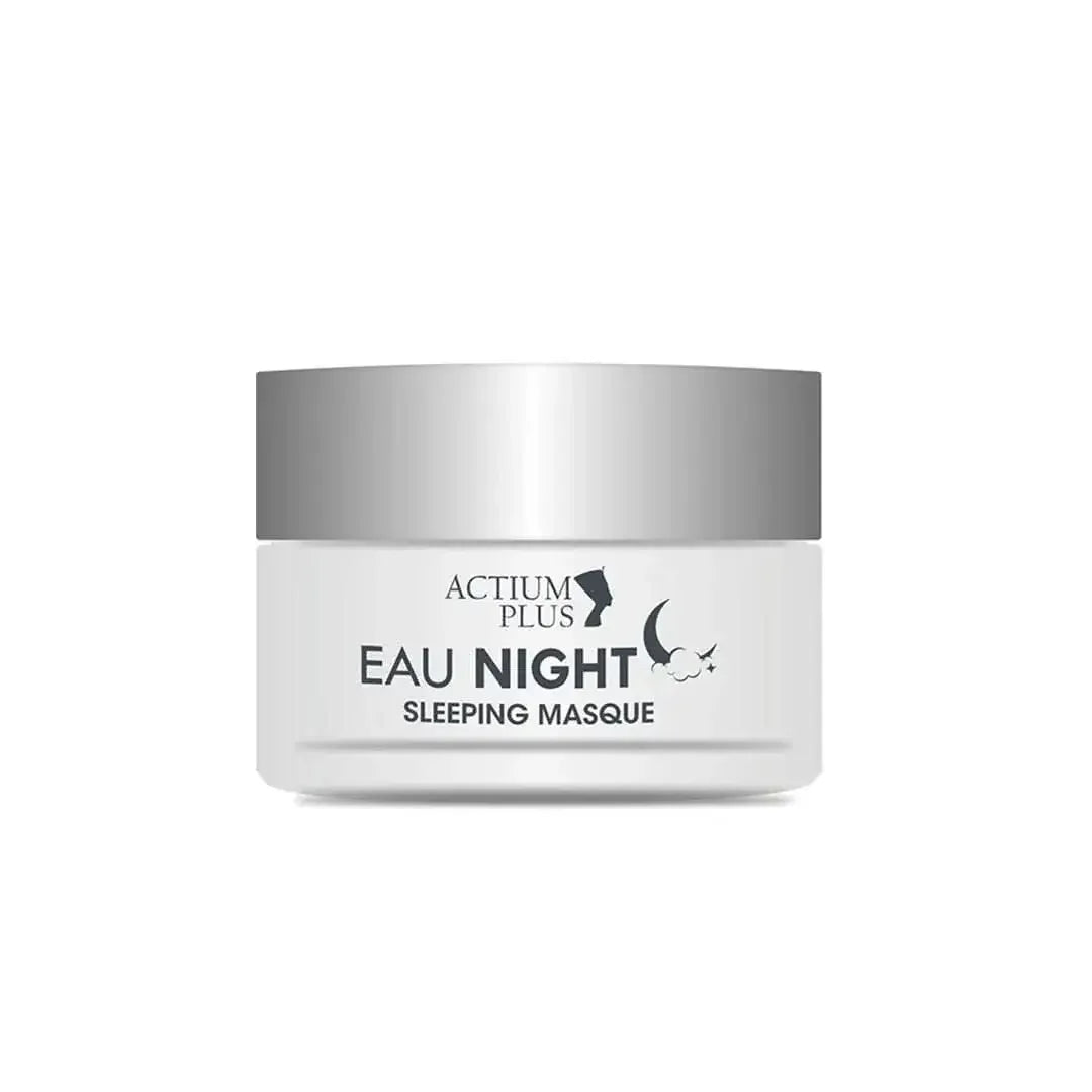 Applying Actium Plus Eau Night Sleeping Masque – overnight repair for smooth and radiant skin